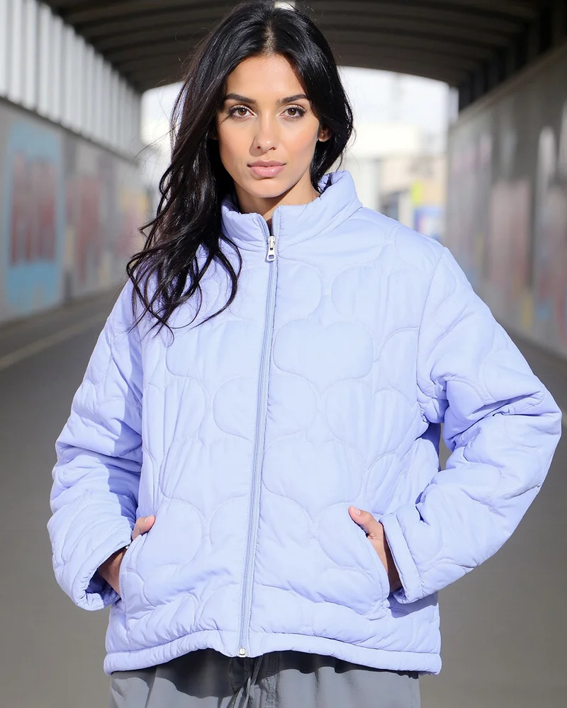 بيواكوف Women's Lilac Oversized Puffer Jacket